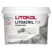 Дисперсионный клей белого цвета LITOACRIL FIX\ЛИТОАКРЫЛ ФИКС — фото товара